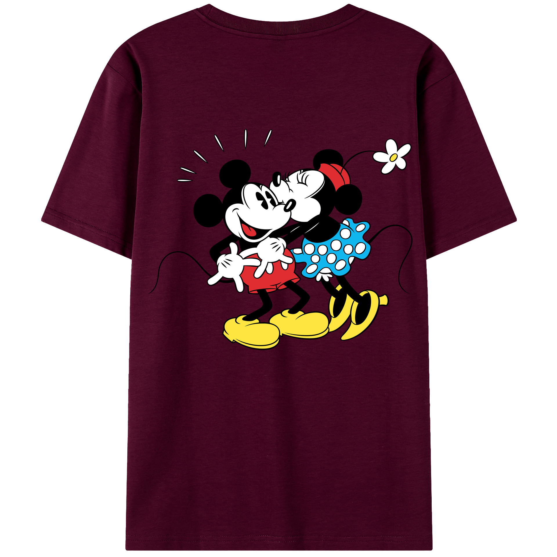 （画像用） ミッキーマウス Mickey Mouse レディース半袖Tシャツ(バックプリント)